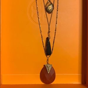 Long WHBM triple necklace.